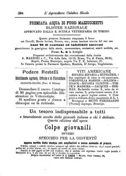 L'agricoltore calabro siculo giornale di agricoltura pratica