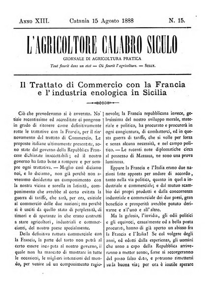 L'agricoltore calabro siculo giornale di agricoltura pratica