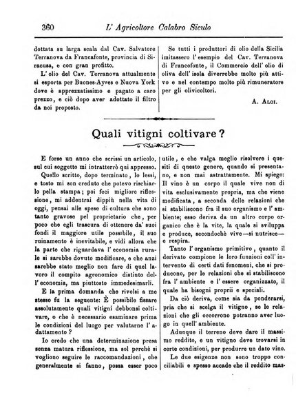 L'agricoltore calabro siculo giornale di agricoltura pratica