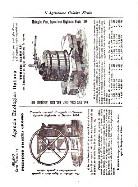 L'agricoltore calabro siculo giornale di agricoltura pratica