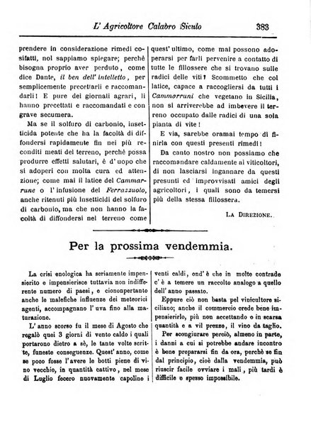 L'agricoltore calabro siculo giornale di agricoltura pratica