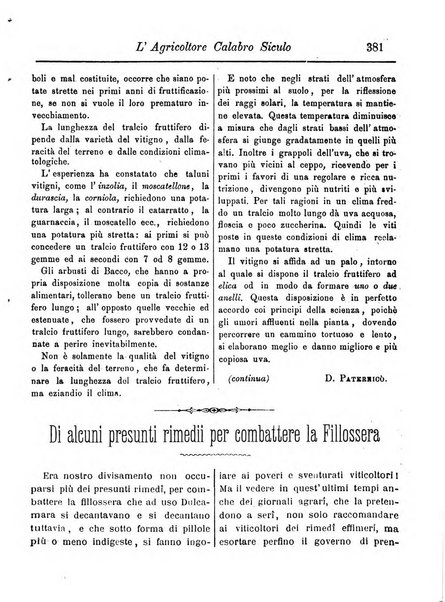 L'agricoltore calabro siculo giornale di agricoltura pratica