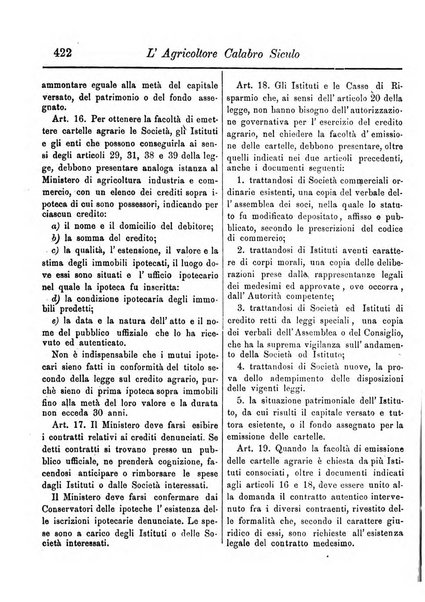 L'agricoltore calabro siculo giornale di agricoltura pratica