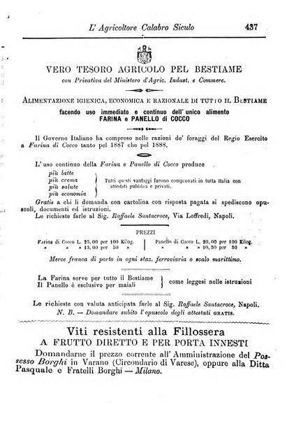 L'agricoltore calabro siculo giornale di agricoltura pratica