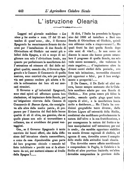 L'agricoltore calabro siculo giornale di agricoltura pratica