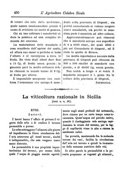 L'agricoltore calabro siculo giornale di agricoltura pratica