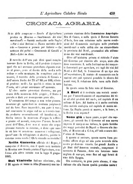 L'agricoltore calabro siculo giornale di agricoltura pratica