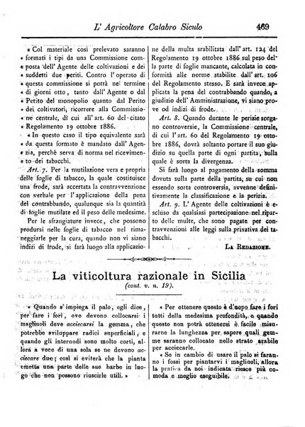 L'agricoltore calabro siculo giornale di agricoltura pratica