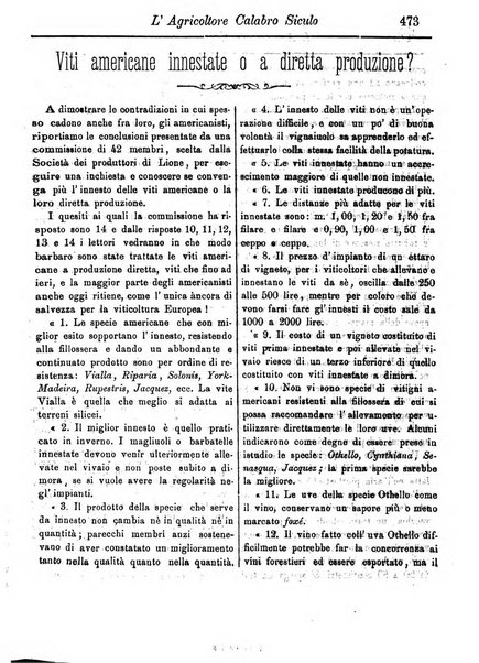 L'agricoltore calabro siculo giornale di agricoltura pratica