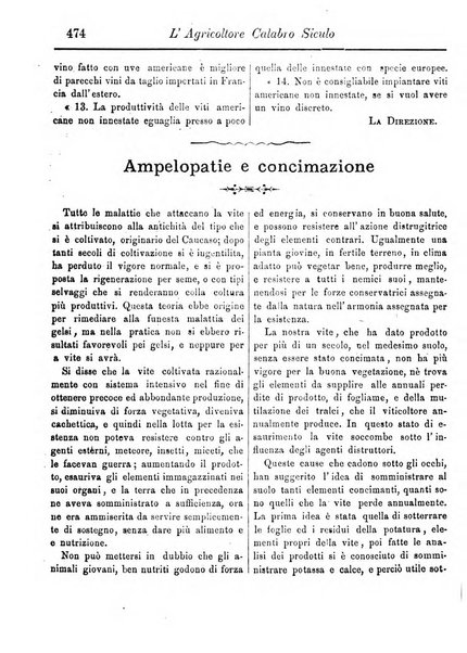 L'agricoltore calabro siculo giornale di agricoltura pratica