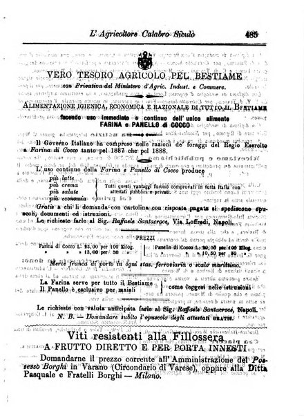 L'agricoltore calabro siculo giornale di agricoltura pratica