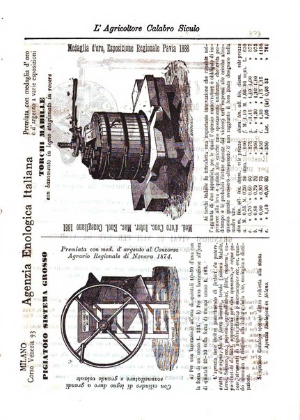 L'agricoltore calabro siculo giornale di agricoltura pratica