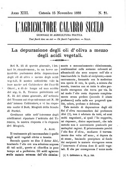 L'agricoltore calabro siculo giornale di agricoltura pratica