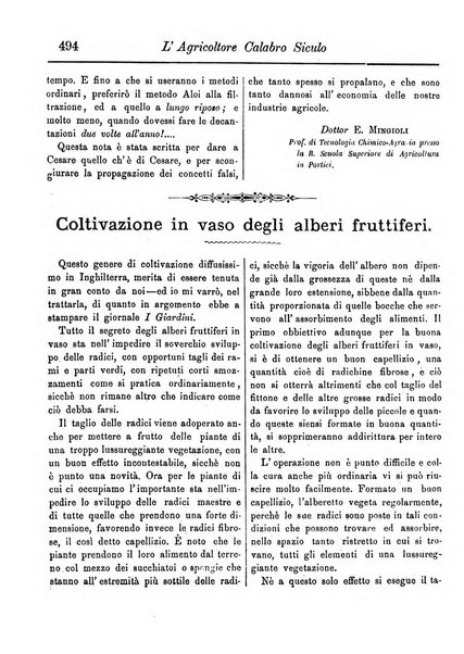 L'agricoltore calabro siculo giornale di agricoltura pratica