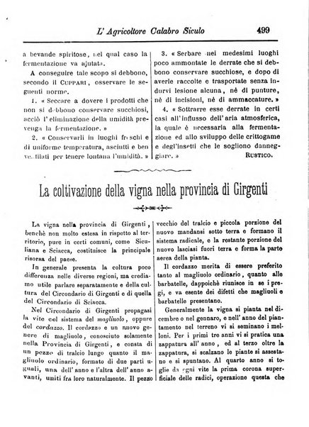 L'agricoltore calabro siculo giornale di agricoltura pratica