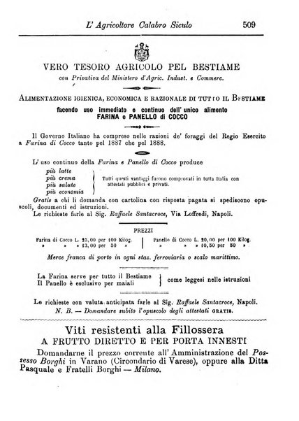 L'agricoltore calabro siculo giornale di agricoltura pratica