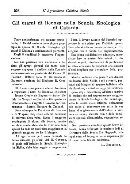 L'agricoltore calabro siculo giornale di agricoltura pratica