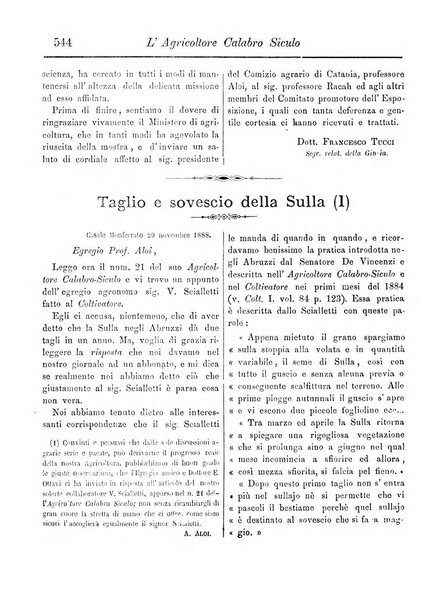 L'agricoltore calabro siculo giornale di agricoltura pratica