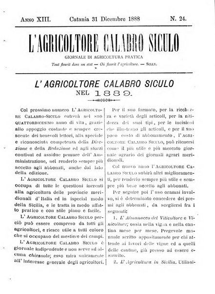 L'agricoltore calabro siculo giornale di agricoltura pratica