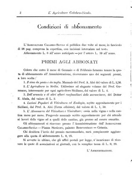 L'agricoltore calabro siculo giornale di agricoltura pratica