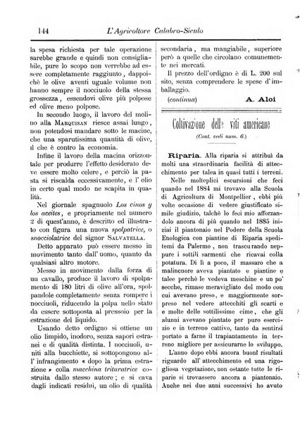 L'agricoltore calabro siculo giornale di agricoltura pratica