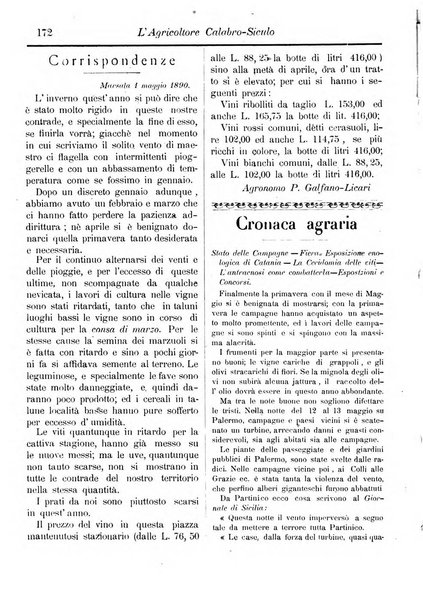 L'agricoltore calabro siculo giornale di agricoltura pratica