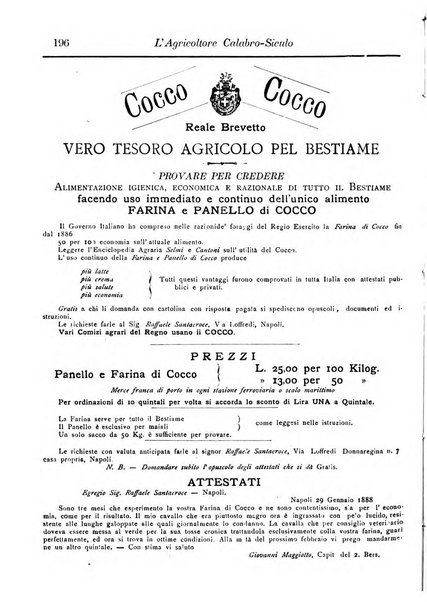 L'agricoltore calabro siculo giornale di agricoltura pratica