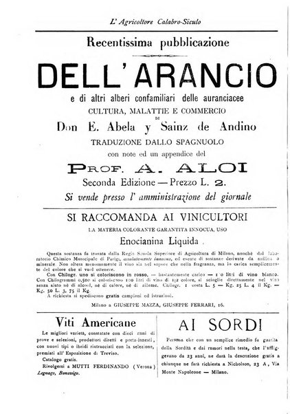 L'agricoltore calabro siculo giornale di agricoltura pratica