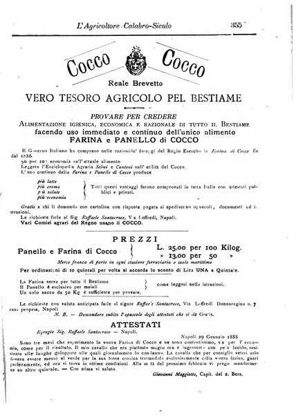 L'agricoltore calabro siculo giornale di agricoltura pratica