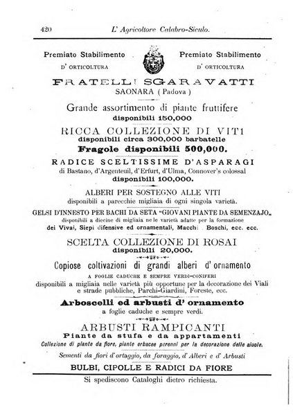 L'agricoltore calabro siculo giornale di agricoltura pratica