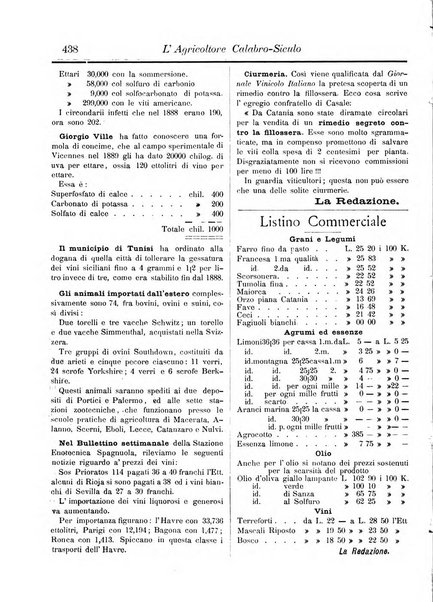 L'agricoltore calabro siculo giornale di agricoltura pratica