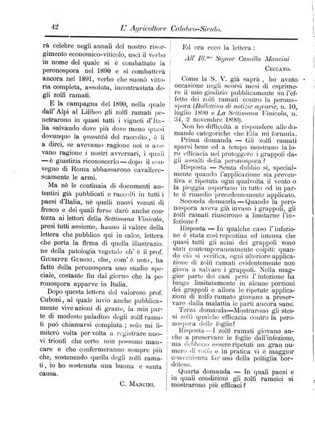 L'agricoltore calabro siculo giornale di agricoltura pratica