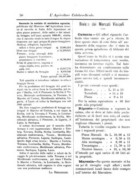 L'agricoltore calabro siculo giornale di agricoltura pratica