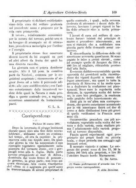 L'agricoltore calabro siculo giornale di agricoltura pratica