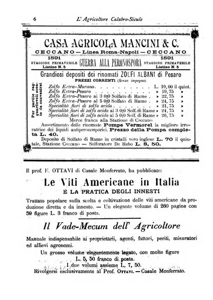 L'agricoltore calabro siculo giornale di agricoltura pratica