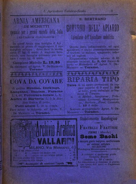 L'agricoltore calabro siculo giornale di agricoltura pratica