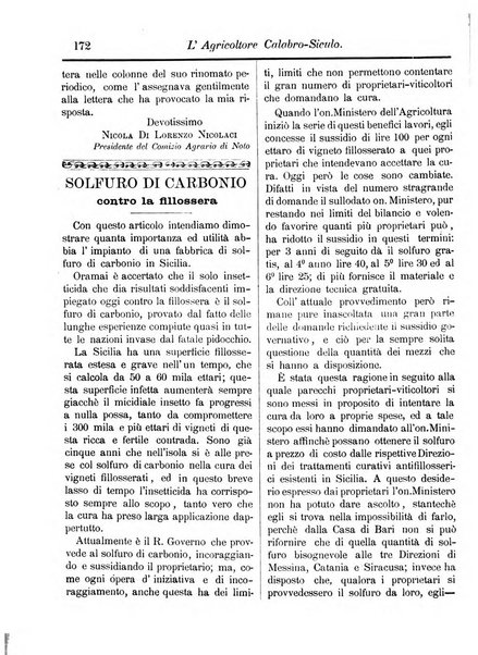 L'agricoltore calabro siculo giornale di agricoltura pratica