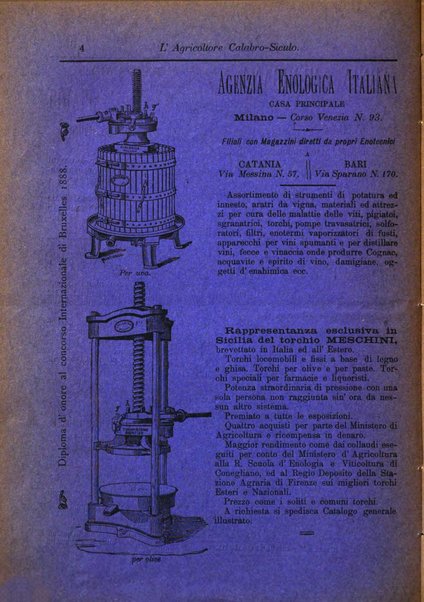 L'agricoltore calabro siculo giornale di agricoltura pratica