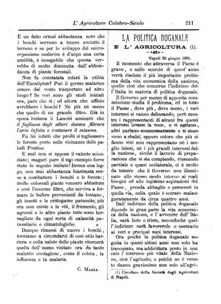 L'agricoltore calabro siculo giornale di agricoltura pratica