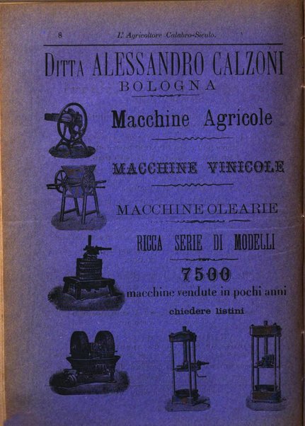 L'agricoltore calabro siculo giornale di agricoltura pratica