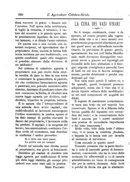 L'agricoltore calabro siculo giornale di agricoltura pratica