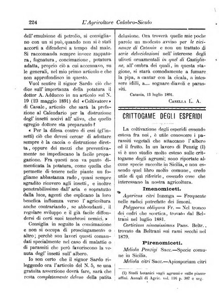 L'agricoltore calabro siculo giornale di agricoltura pratica