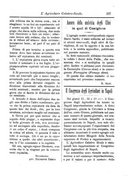 L'agricoltore calabro siculo giornale di agricoltura pratica