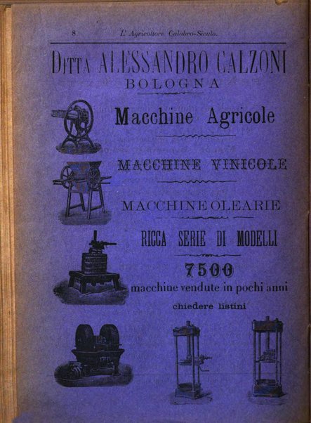 L'agricoltore calabro siculo giornale di agricoltura pratica