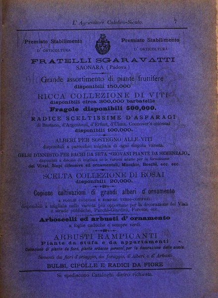 L'agricoltore calabro siculo giornale di agricoltura pratica