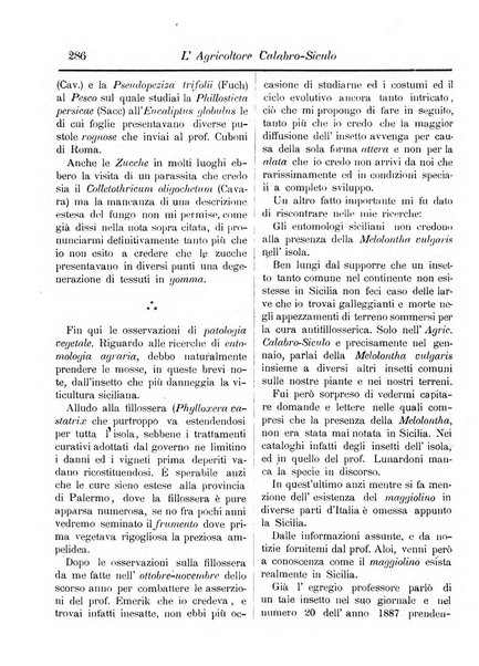 L'agricoltore calabro siculo giornale di agricoltura pratica