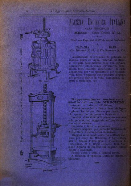 L'agricoltore calabro siculo giornale di agricoltura pratica