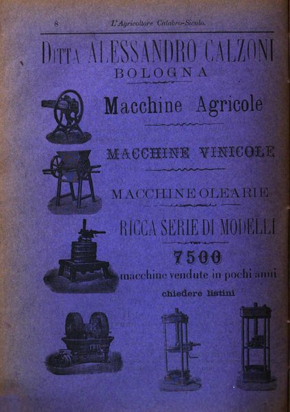 L'agricoltore calabro siculo giornale di agricoltura pratica