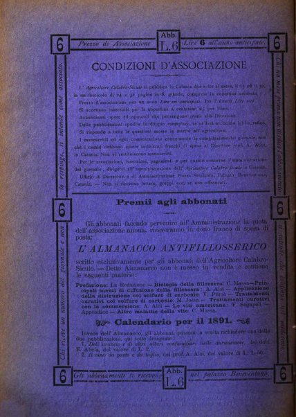 L'agricoltore calabro siculo giornale di agricoltura pratica