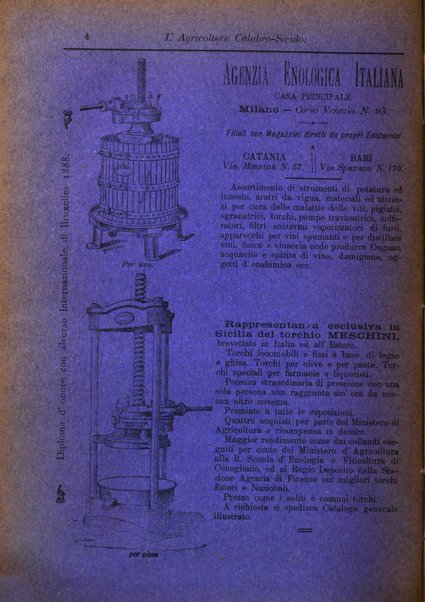 L'agricoltore calabro siculo giornale di agricoltura pratica